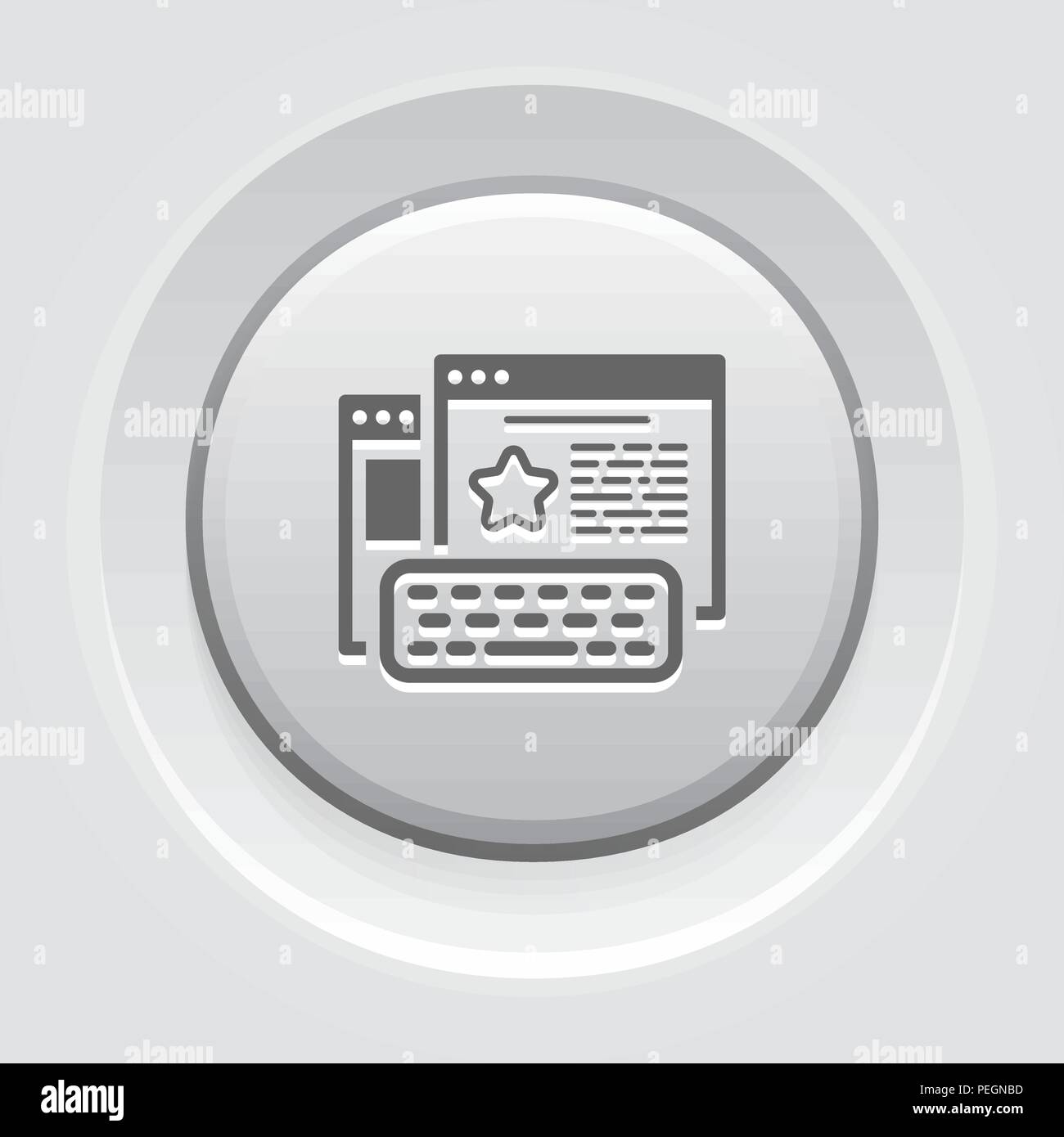 L'icône de la ligne d'examen. Illustration de Vecteur