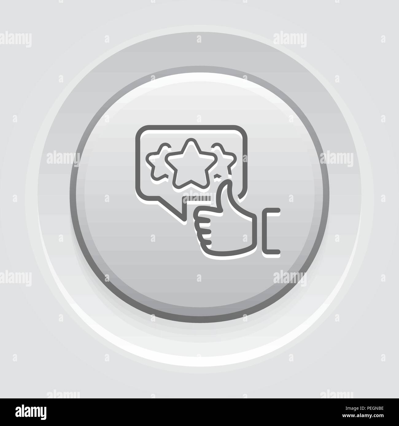 L'icône de la ligne de l'appréciation. Illustration de Vecteur