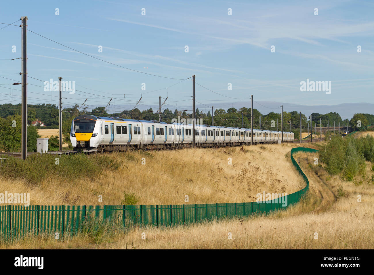 700 classe électrique nombre 700106 un travail au service Thameslink Ayres fin sur le 2 août 2018. Banque D'Images