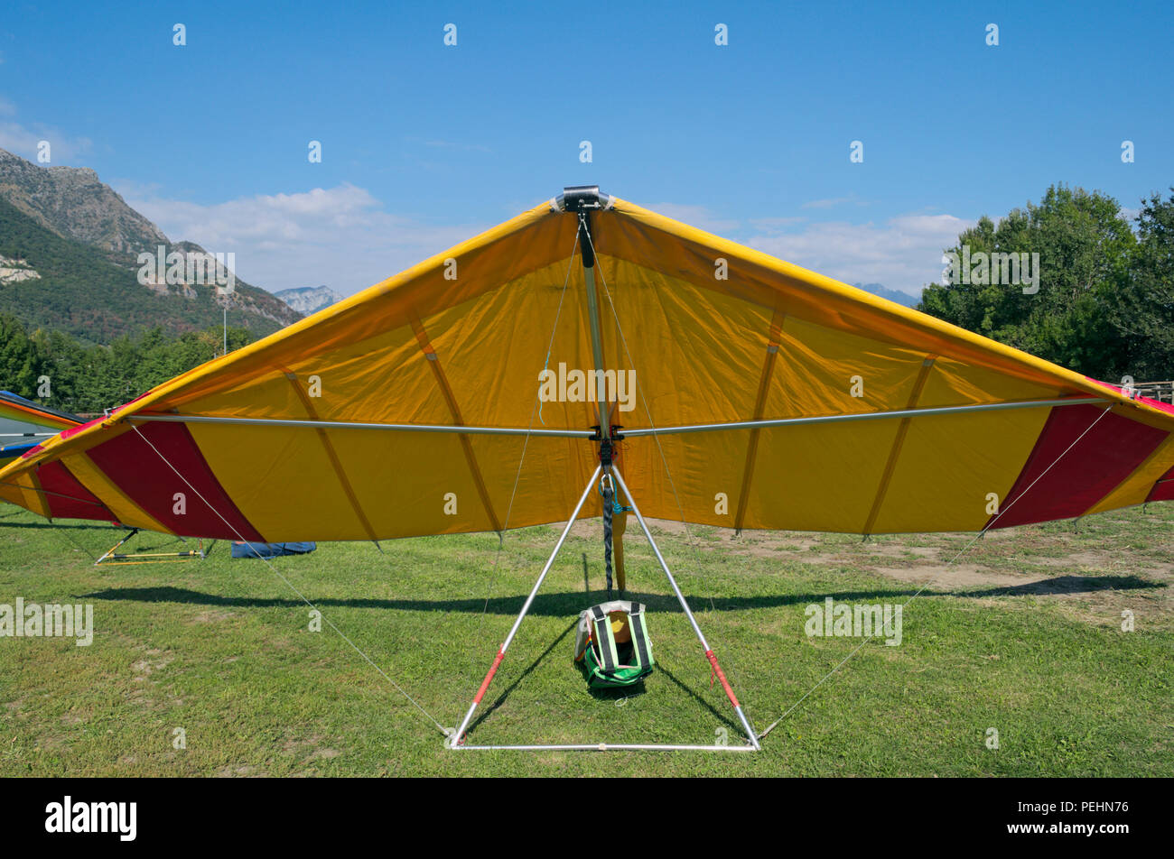 Planeur sur le terrain Banque D'Images