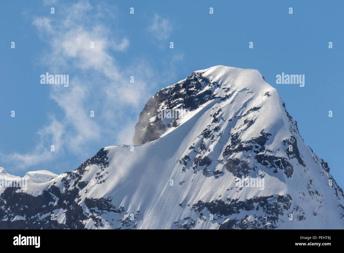 Crête de montagne enneigées dans Antarctia Banque D'Images