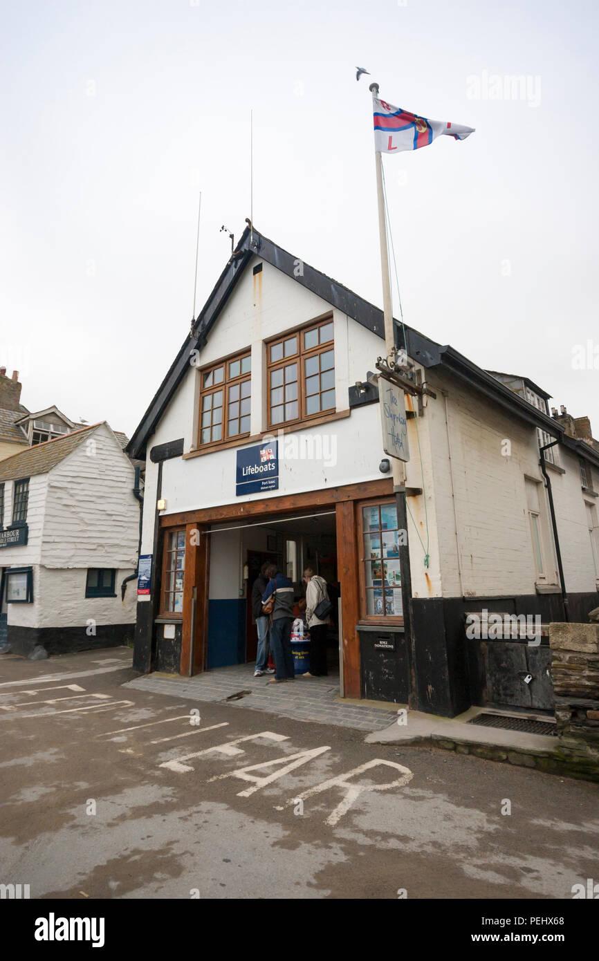Station de sauvetage de la RNLI Port Isaac Banque D'Images