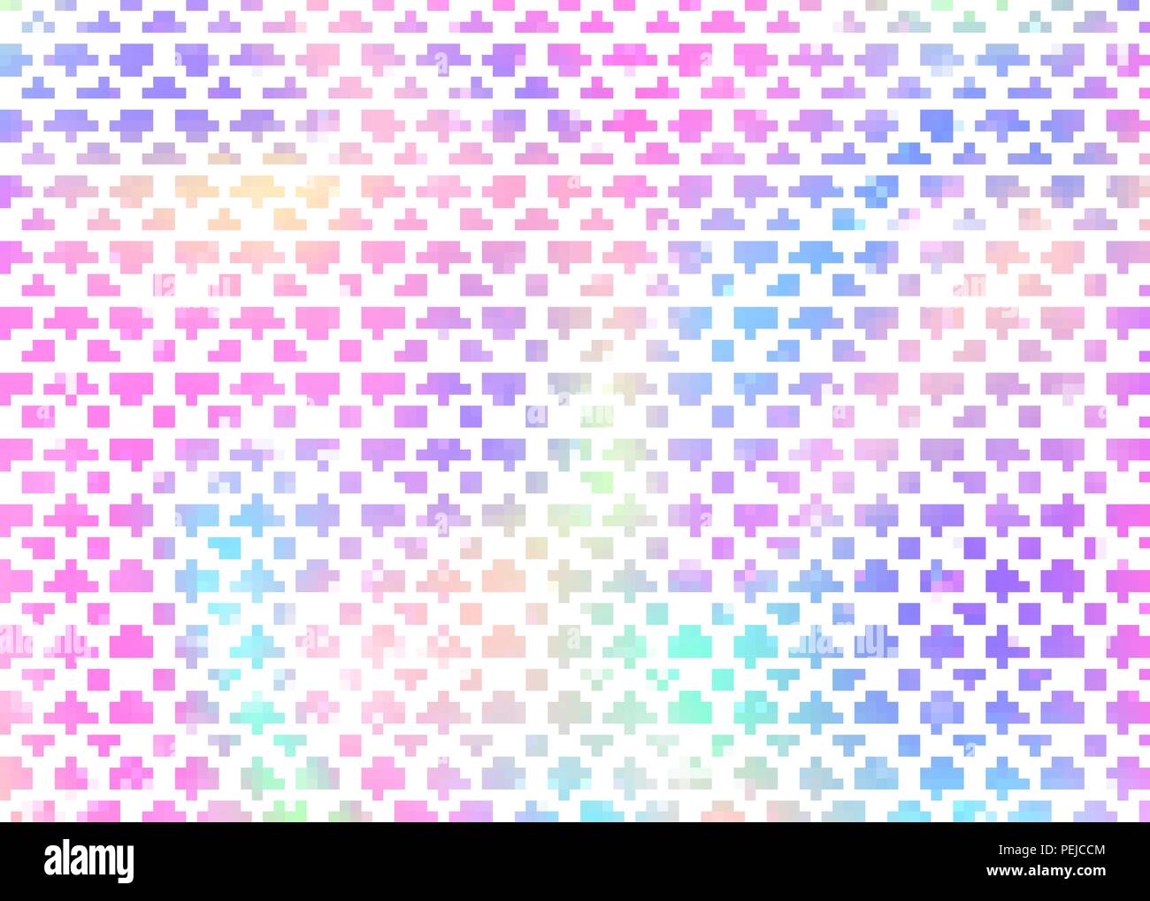 Mermaid Princess kawaii avec arrière-plan modèle de l'échelle de l'arc-en-ciel. Illustration de Vecteur