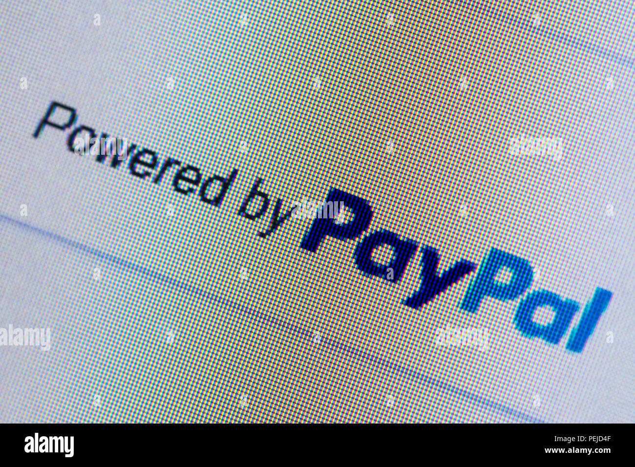 Site Web de PayPal - capture d'ordinateur et le logo Banque D'Images