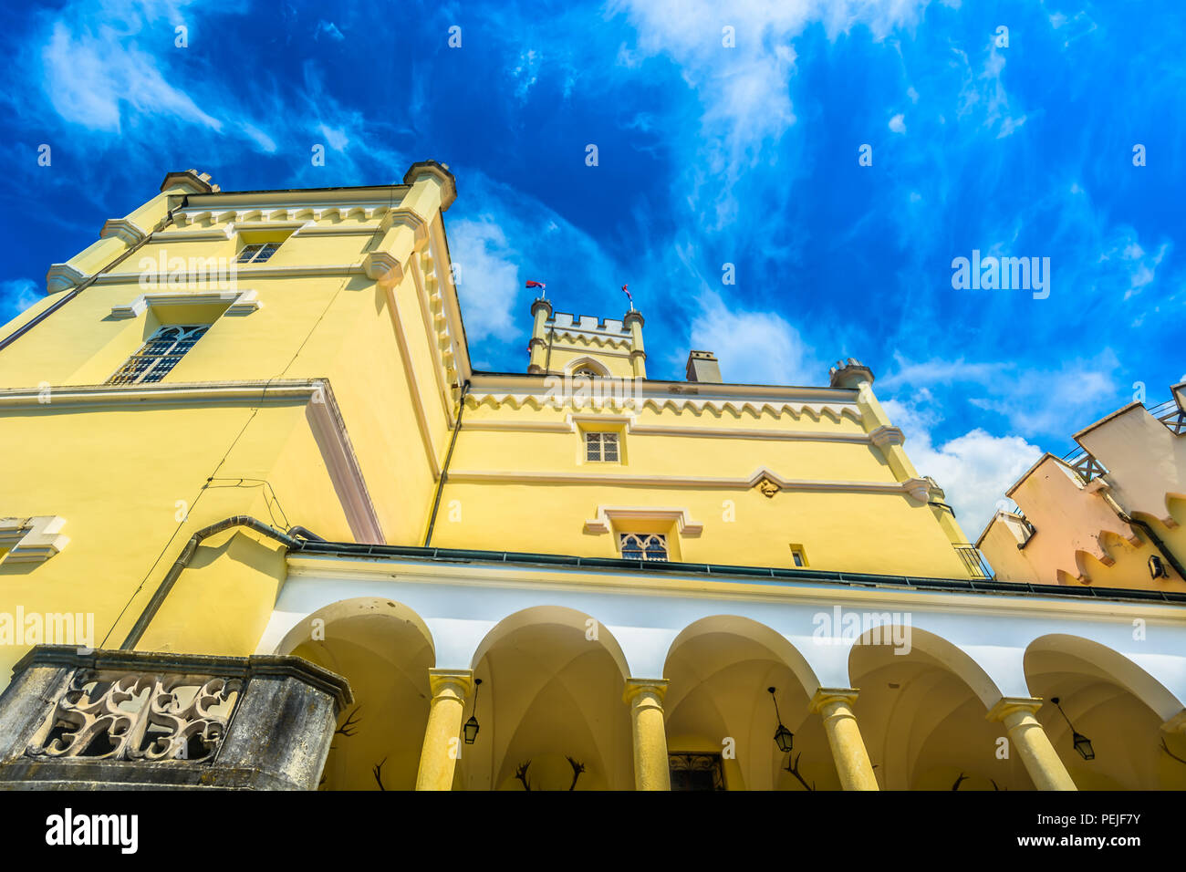 Libre à nouveau dans les détails architecturaux, Trakoscan. Lieux de voyage Croatie Banque D'Images