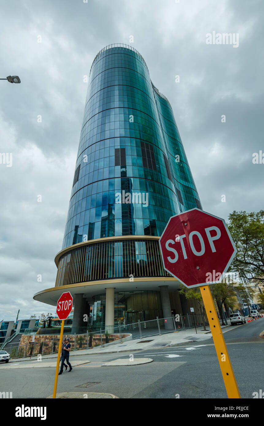 La place de la capitale, les bâtiments au centre-ville de Perth, Australie, Océanie Banque D'Images