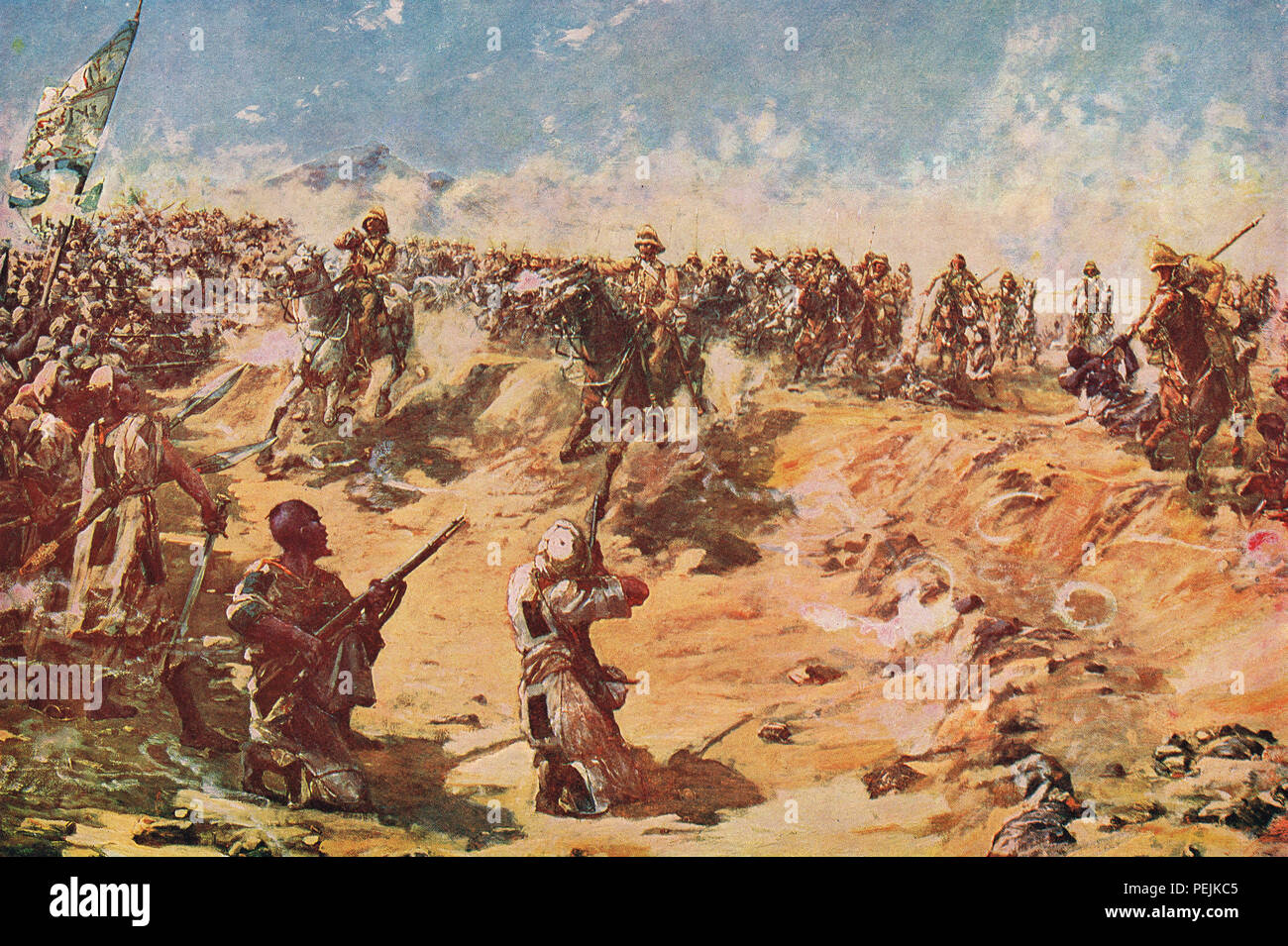 Le responsable de la 21e Lanciers, La Bataille d'Omdurman, 2 septembre 1898 Banque D'Images