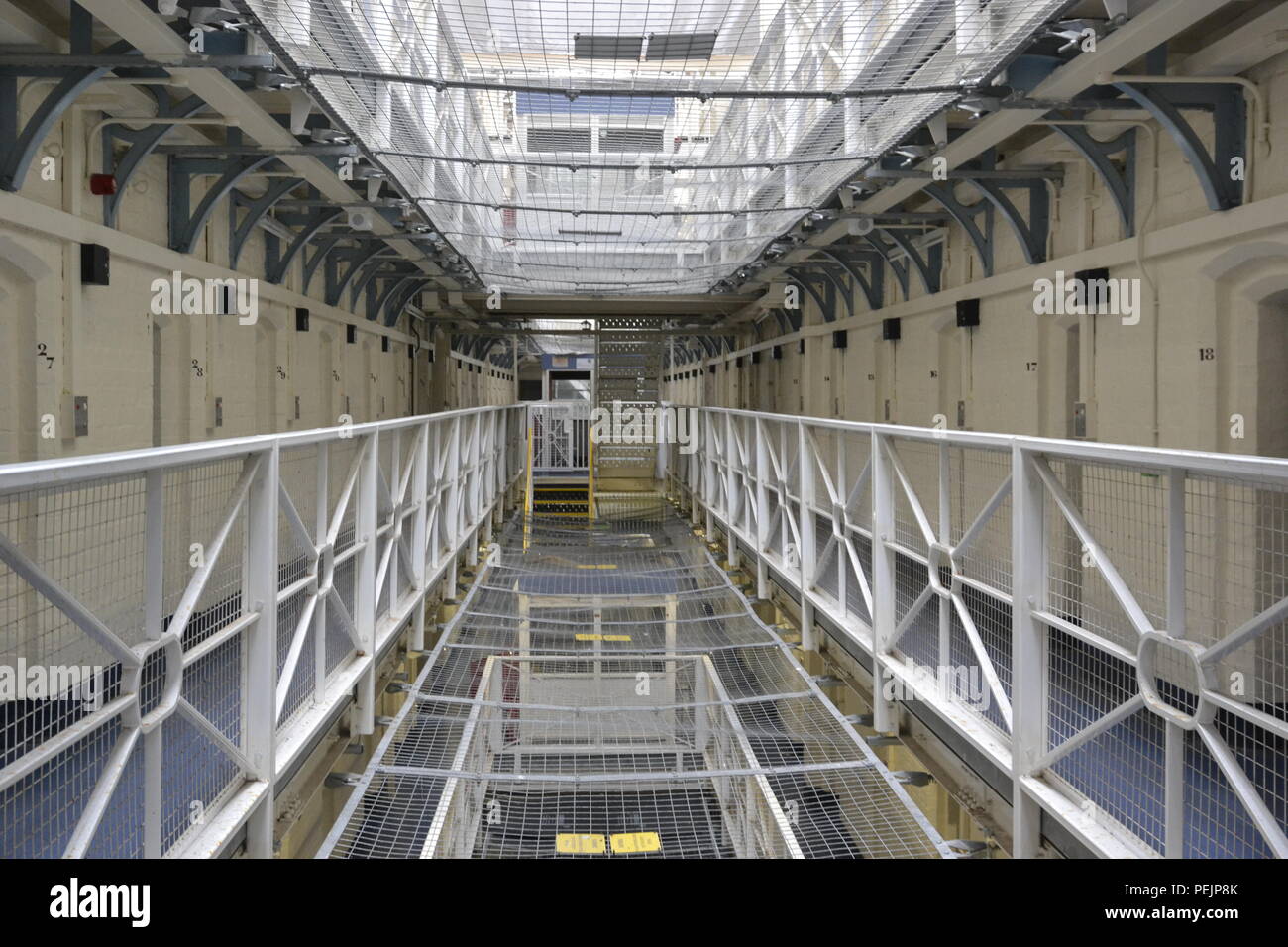 La prison de Shrewsbury, appelé le Dana, qui a fermé en 2013 et est maintenant ouverte pour des visites de prison. Visite guidée. Abandonné, de l'épave. Banque D'Images