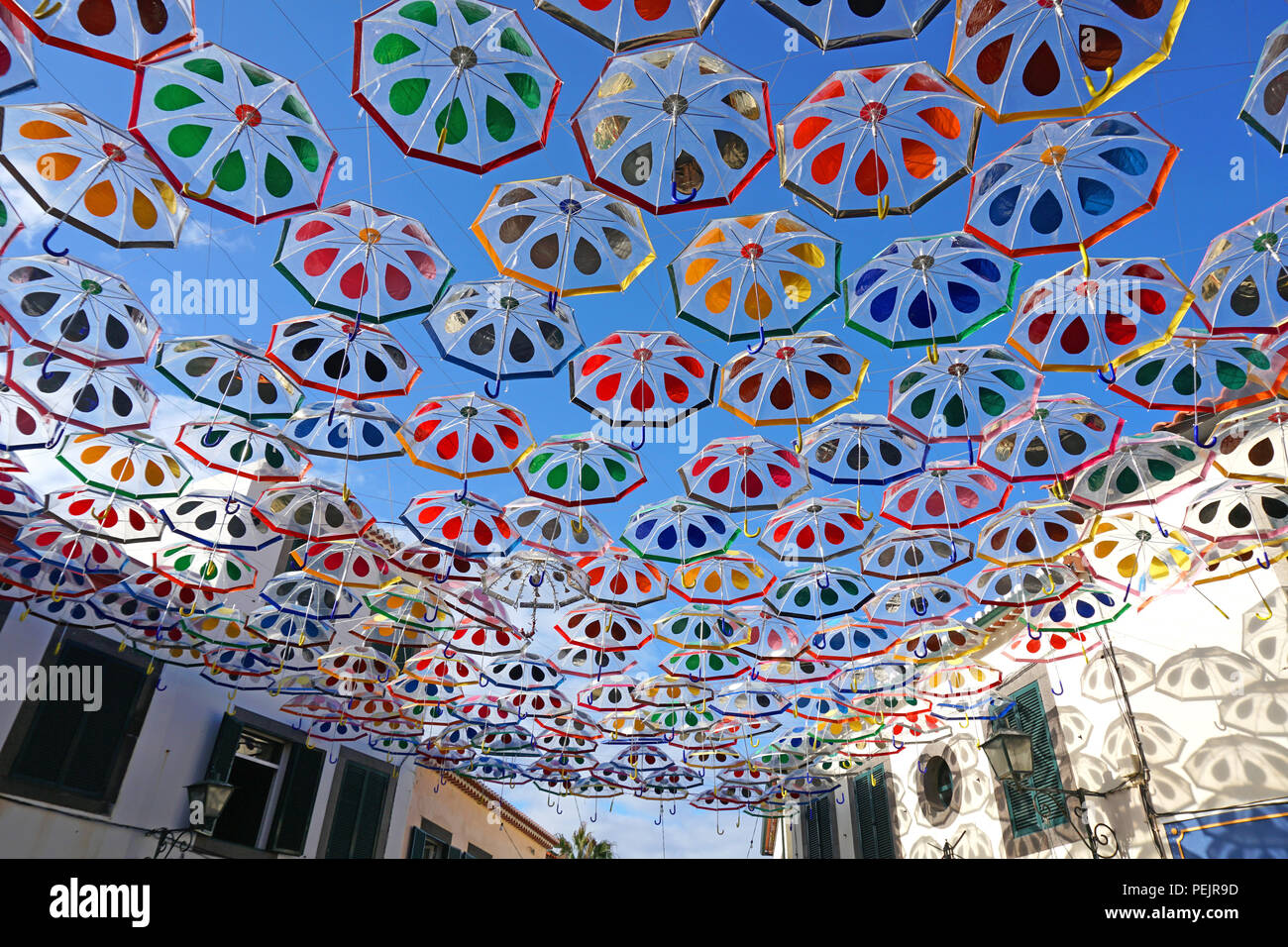 Camara de Lobos décorations de rue au cours de l'assemblée annuelle du festival de St Peter Banque D'Images