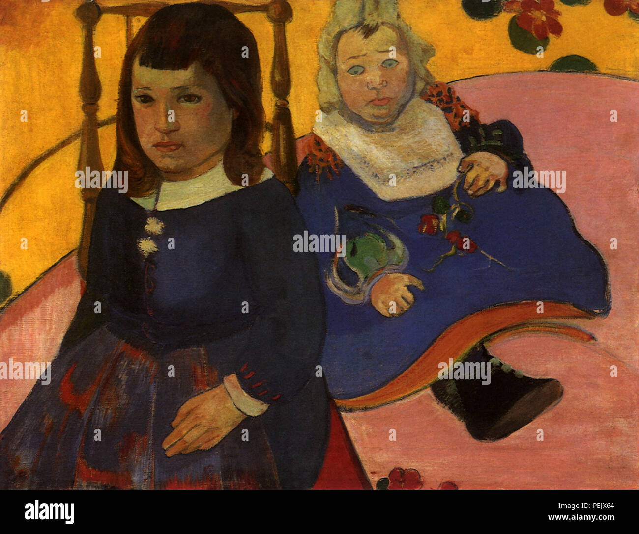 Fille et Bébé, Gauguin, Paul Banque D'Images