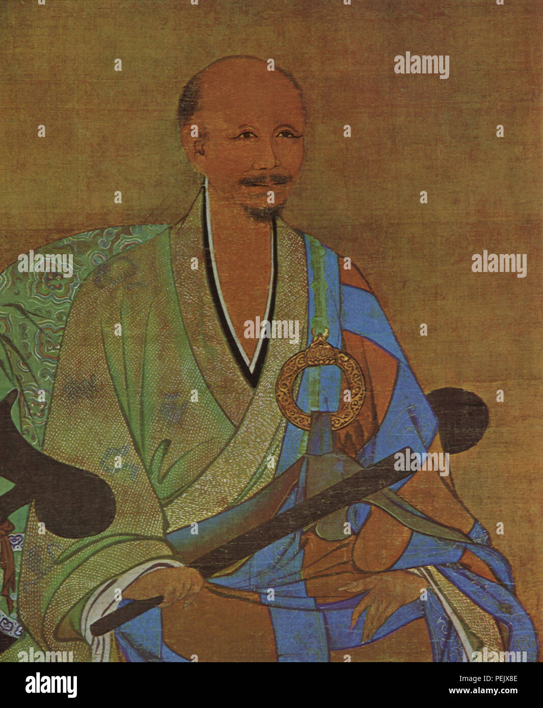 Ch'an Master Wu-chun, artiste inconnu. Banque D'Images