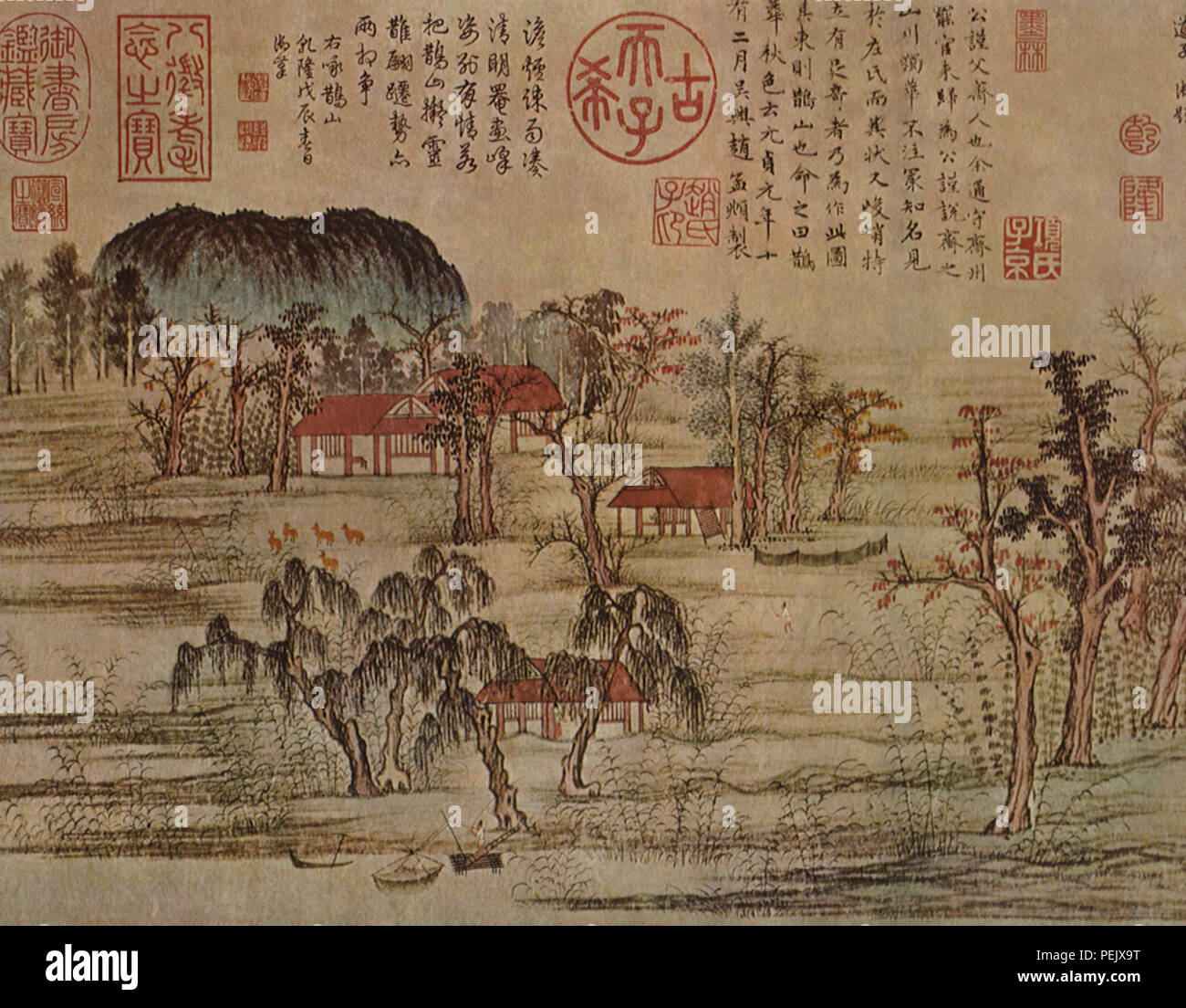 Paysage d'automne, Zhao Mengfu, ou Meng-fu, Chao Banque D'Images