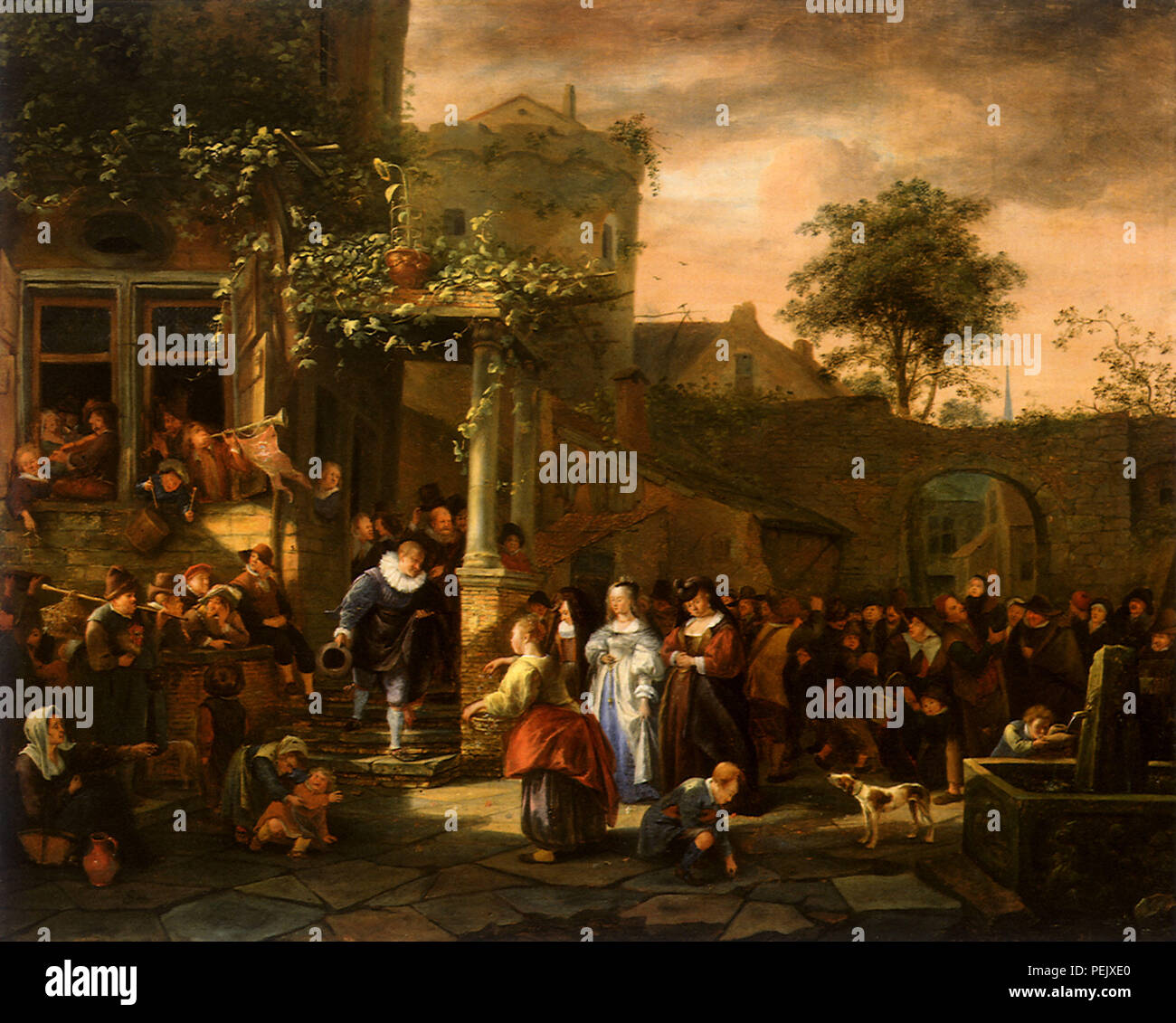 Village, Mariage, Jan Steen Banque D'Images