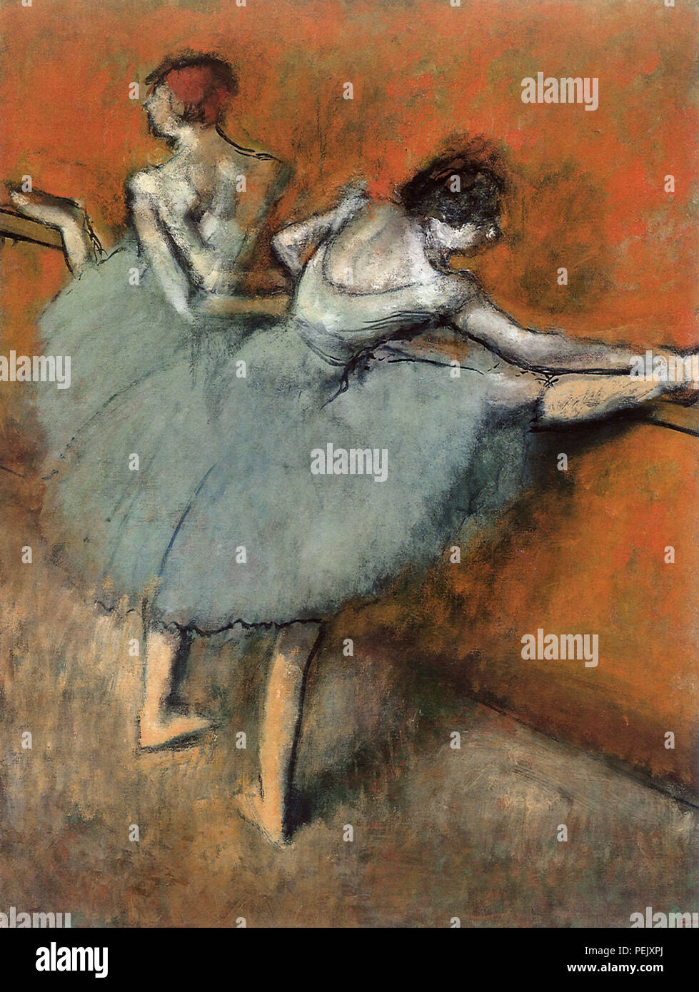Danseuses à la barre, Degas, Edgar Banque D'Images