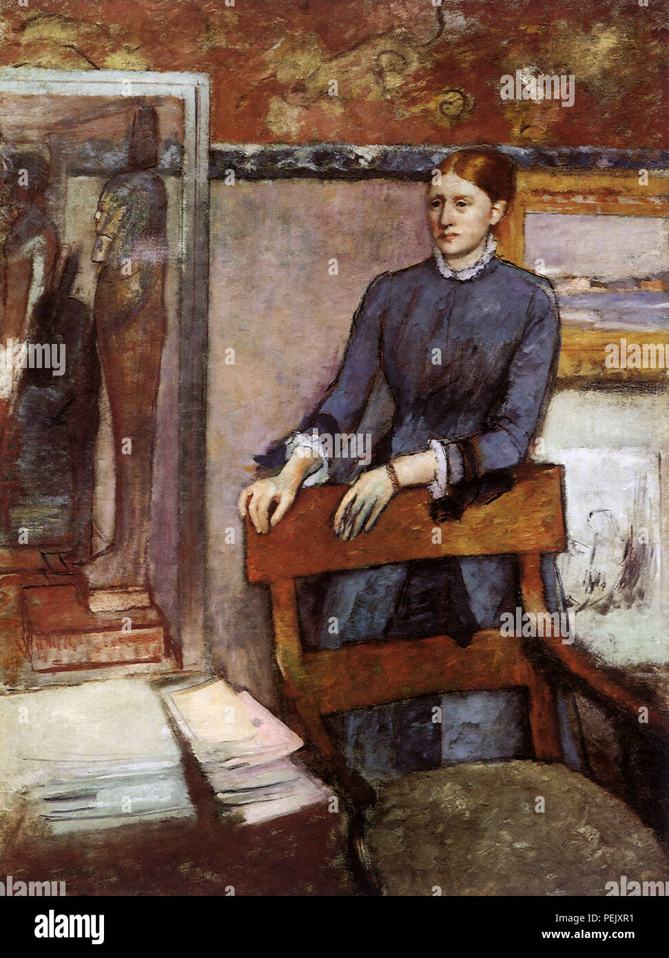 Femme dans une étude, Degas, Edgar Banque D'Images