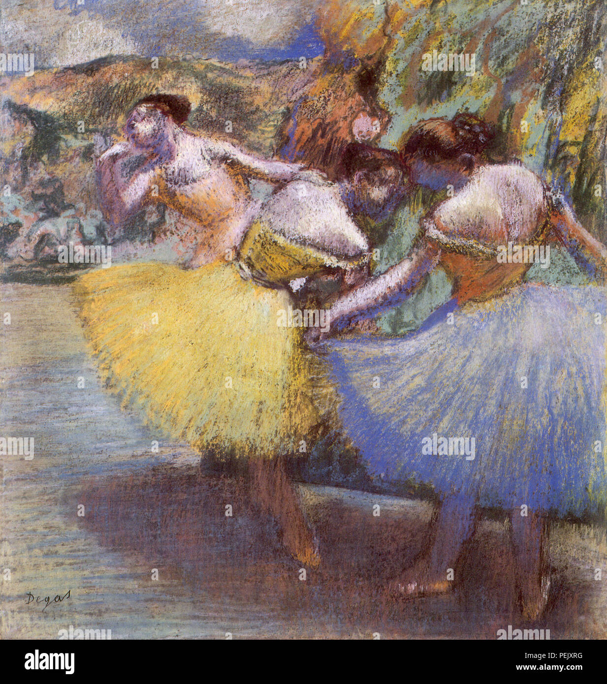 Danseurs sur scène, Degas, Edgar Banque D'Images