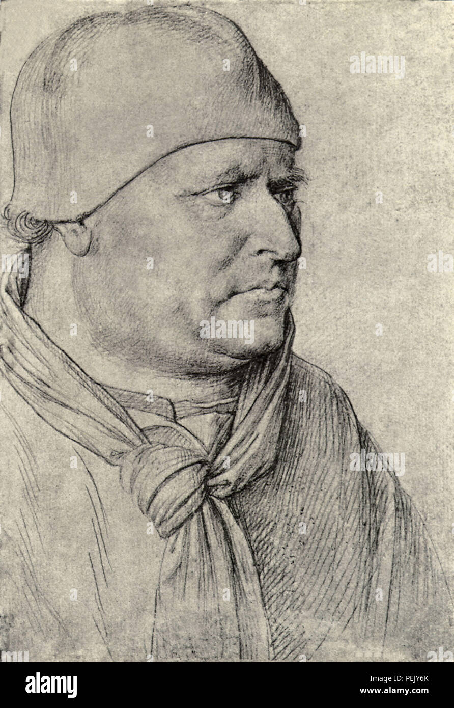 Portrait d'un prêtre, Fouquet, Jean Banque D'Images