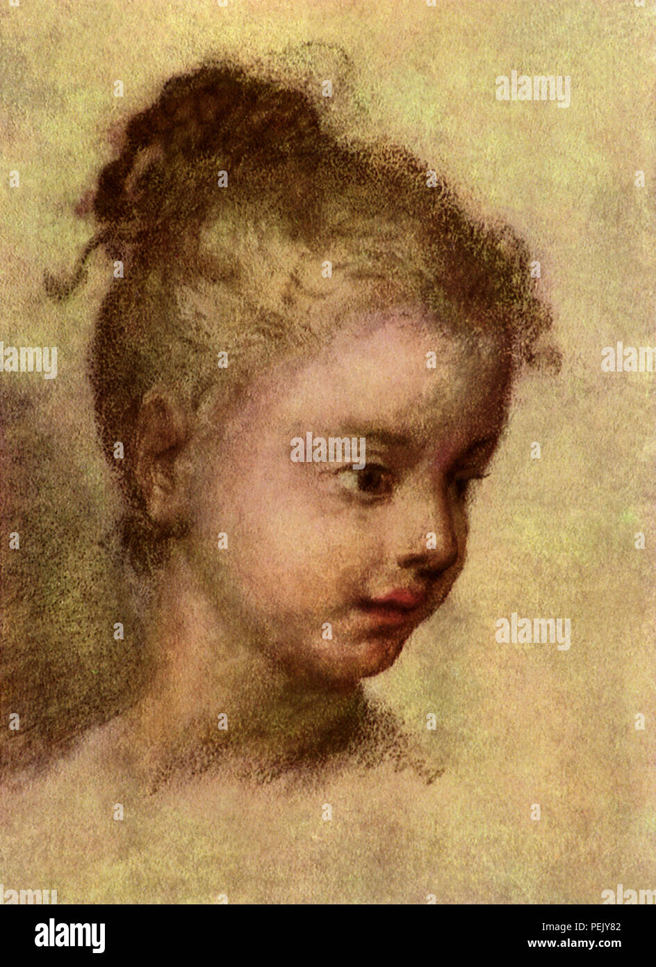 Tête d'un enfant, Rosalba Carriera, Banque D'Images