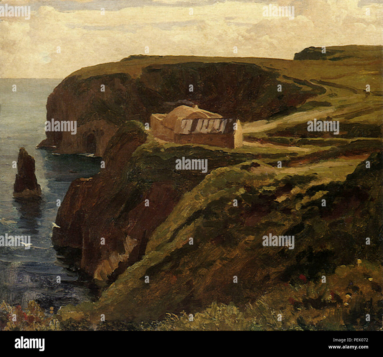 Scène de falaise, l'Irlande, Leighton, Frederic Banque D'Images