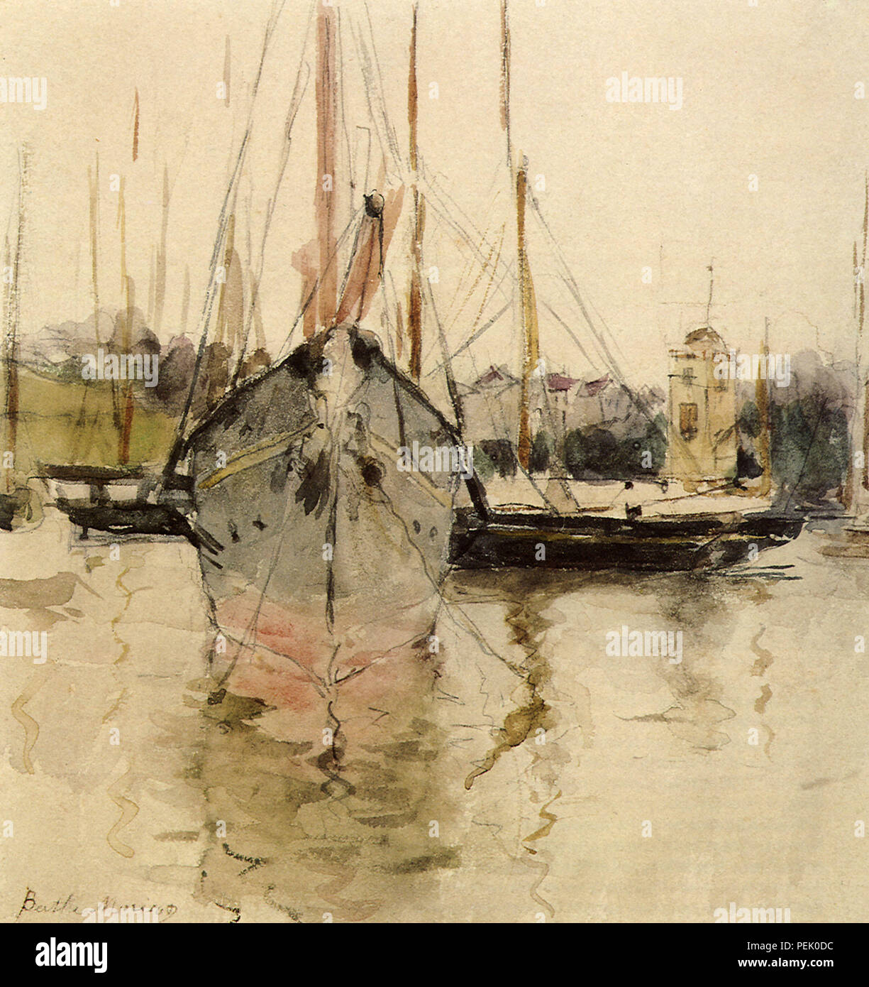 Boats-Entry à la Midina dans l'île de Wight, Morisot, Berthe Banque D'Images