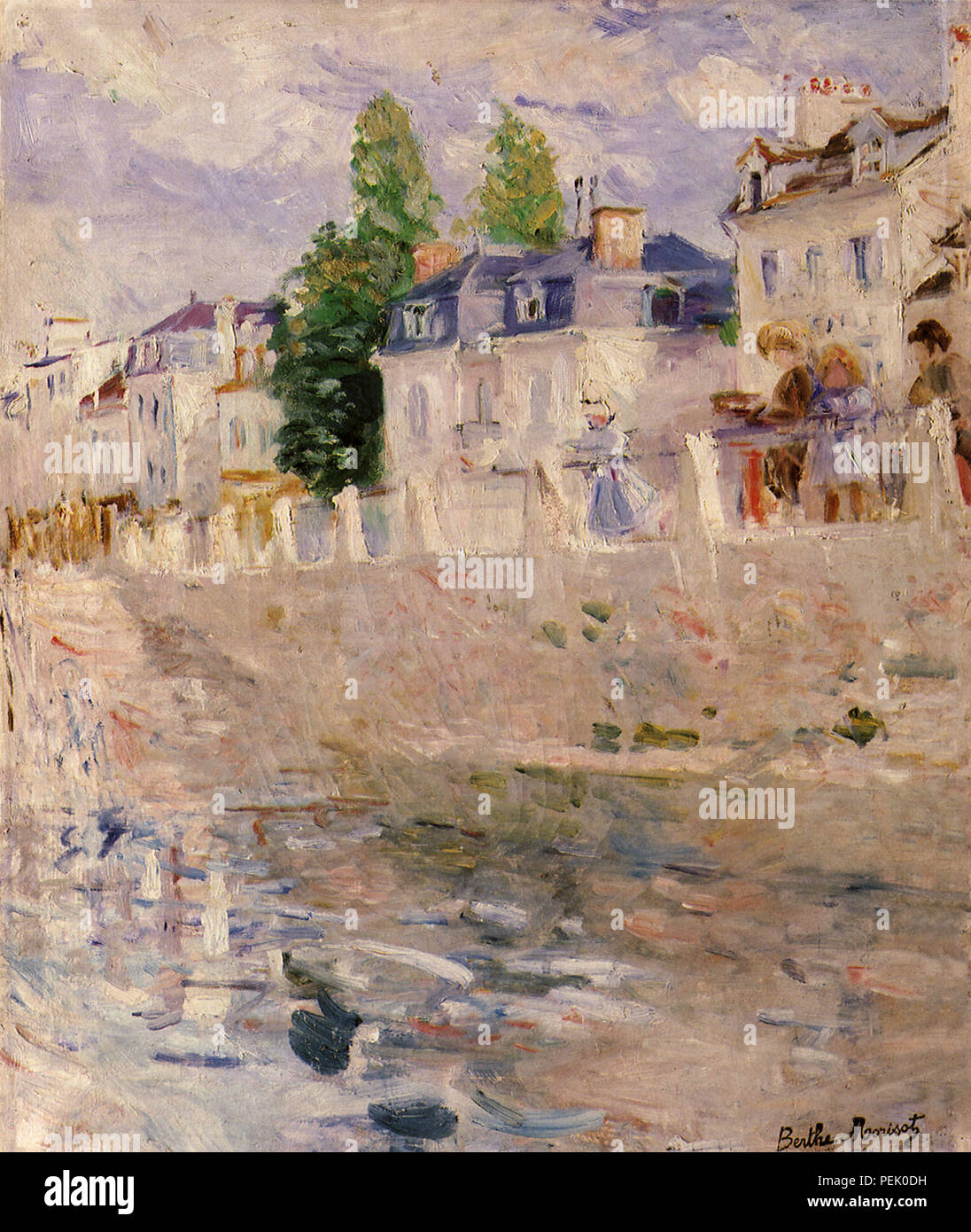 Le quai à Bougival, Morisot, Berthe Banque D'Images