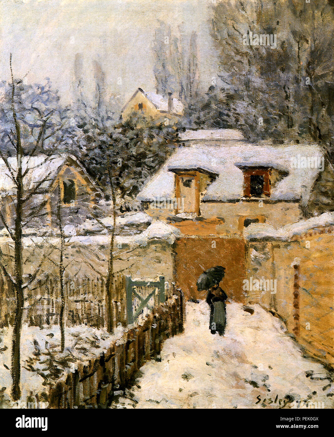 Le Chemin de l'Etarche, Louveciennes, Sisley, Alfred Banque D'Images