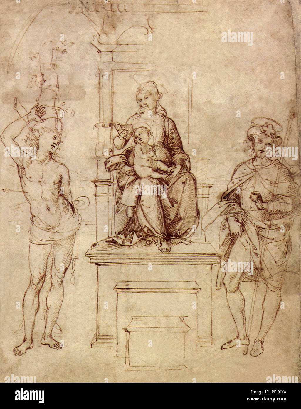 Madonna et Saints, Raphaël, Raffaello S. Banque D'Images