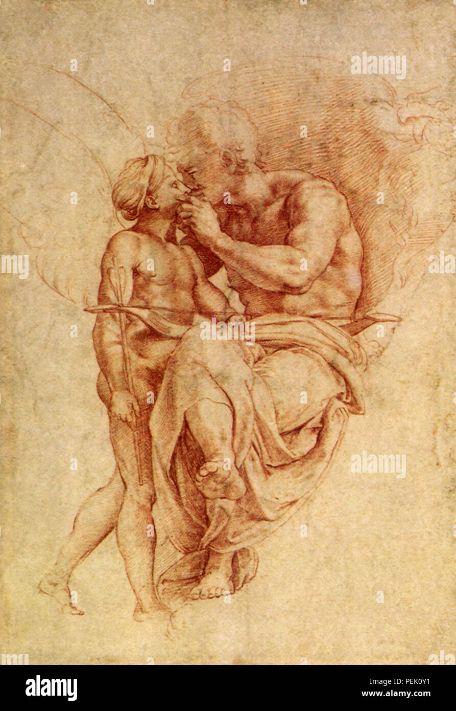 Jupiter et de Cupidon, Raphaël, Raffaello S. Banque D'Images