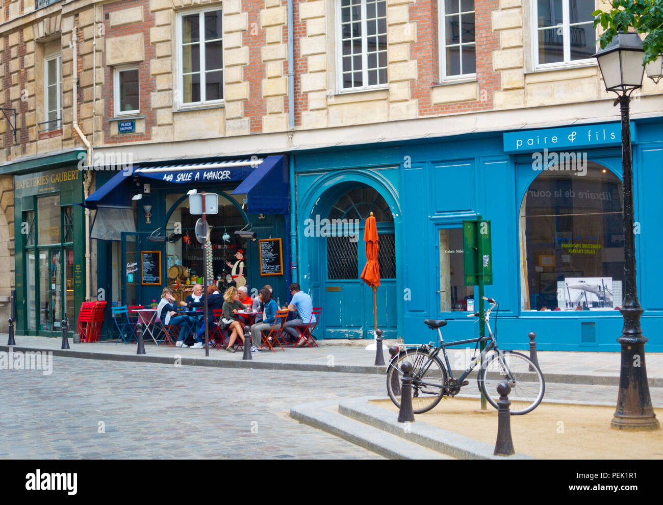 Place Dauphine, Ile de la Cité, Paris, France Banque D'Images