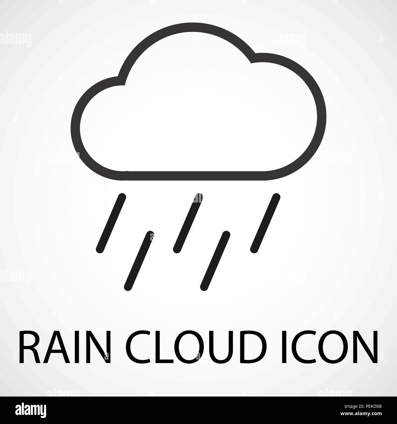 L'icône nuage de pluie simple Illustration de Vecteur