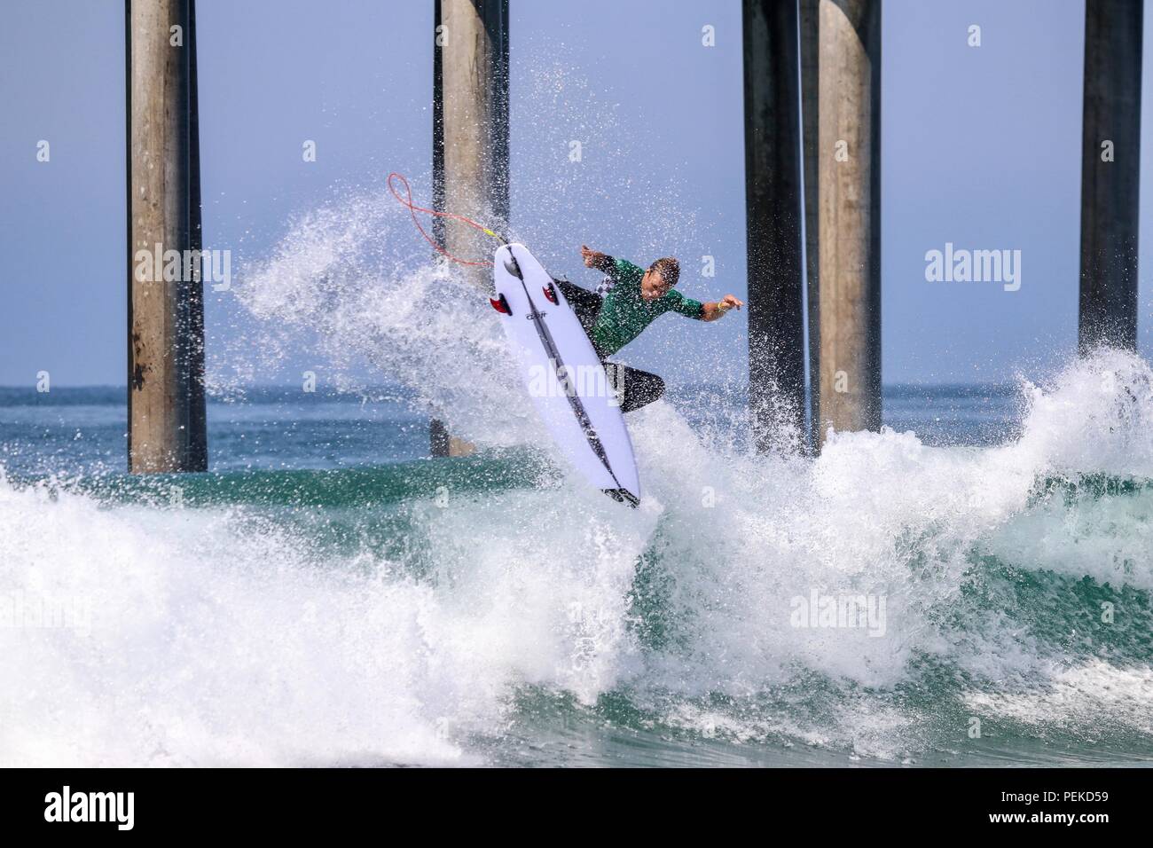 Jack qui se font concurrence sur les Boyes US Open de surf 2018 Banque D'Images