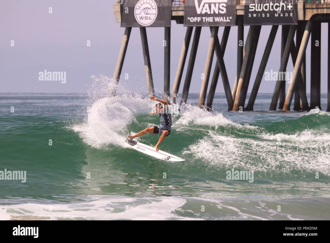 Makai McNamara en compétition dans l'US Open de surf 2018 Banque D'Images