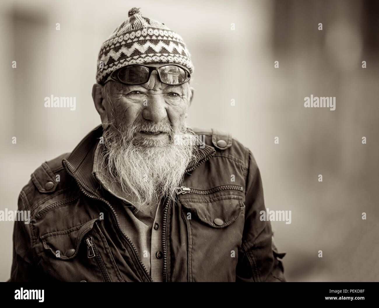 Un musulman indien ancien homme de la région de l'Inde ladakh Banque D'Images