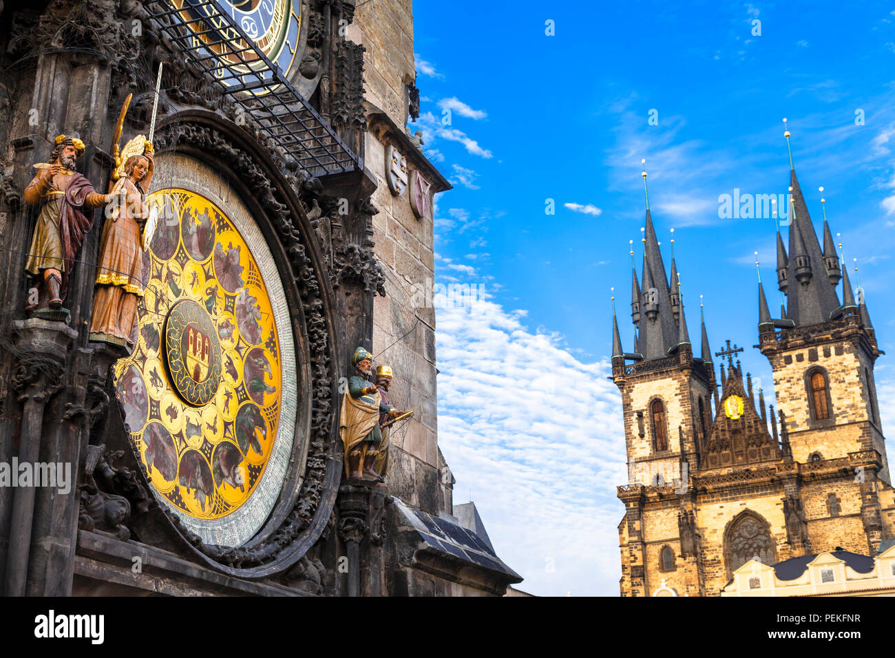 Monument de l'Europe,impressionnante vieille Prague, République tchèque. Banque D'Images