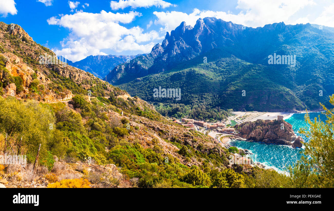 Nature incroyable dans l'île de Corse, France Banque D'Images