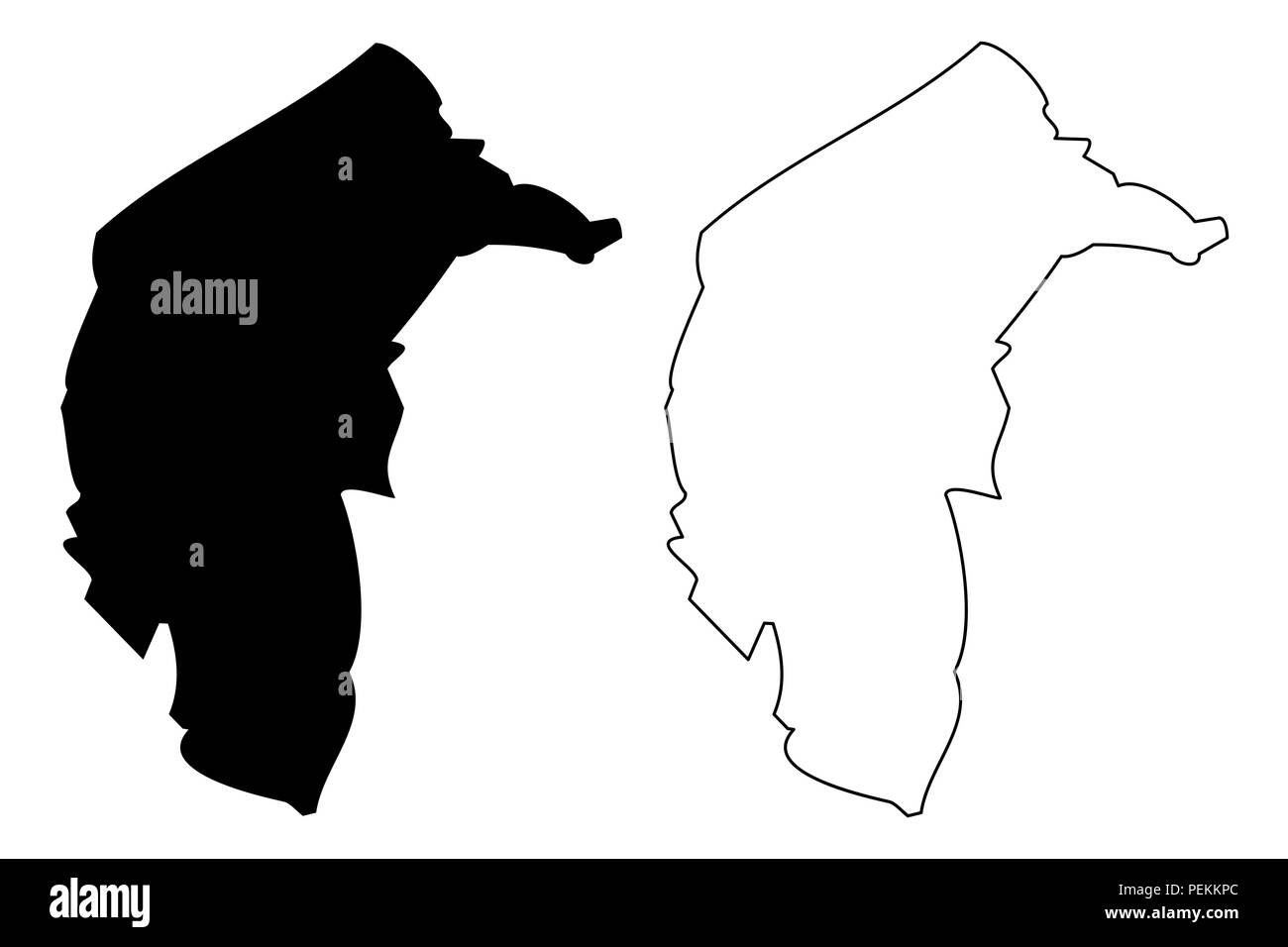 Territoire de la capitale australienne (états et territoires australiens, LOI, Territoire de la capitale fédérale) map vector illustration, croquis gribouillis d'Australian C Illustration de Vecteur