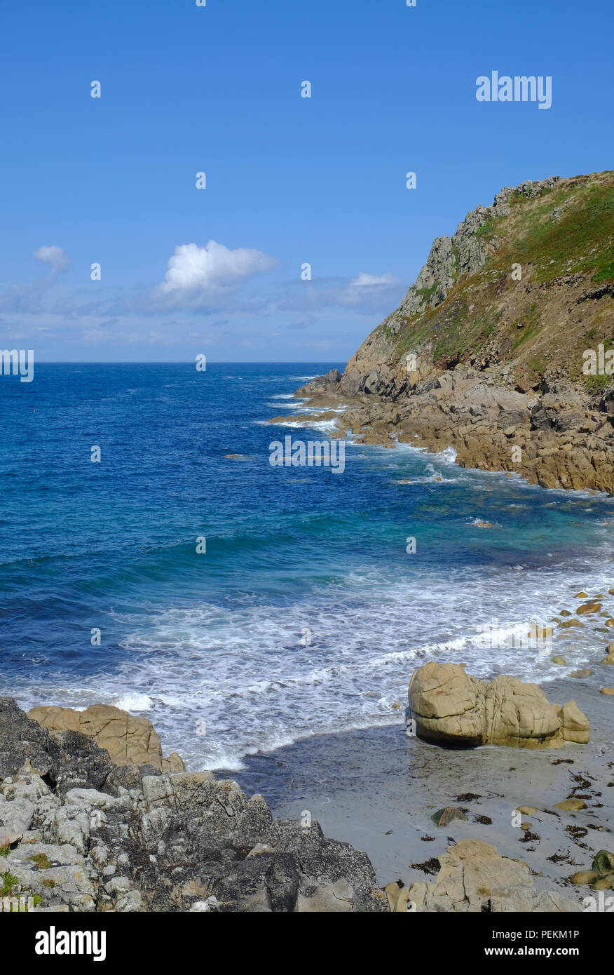 Plage de Porth Nanven, lit bébé, Cornwall Banque D'Images