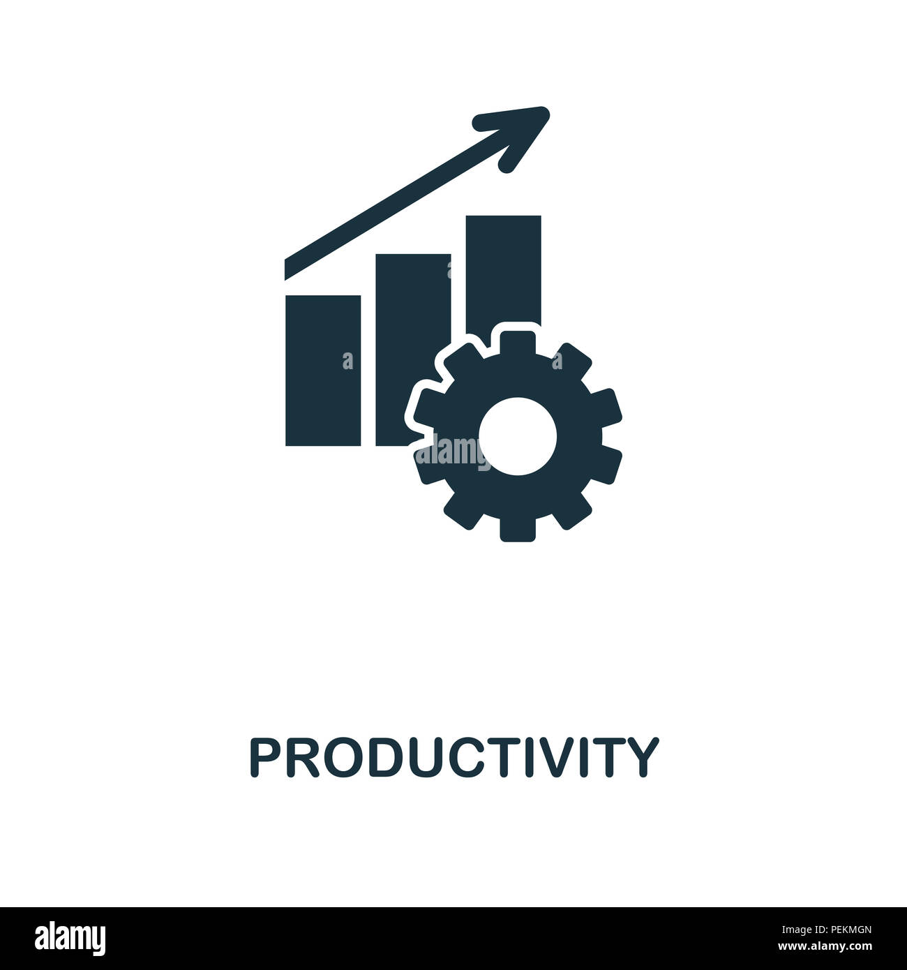 L'icône de création de la productivité. Élément simple illustration. Concept de la productivité de la gestion de projet conception symbole collection. Peut être utilisé pour mobile Banque D'Images