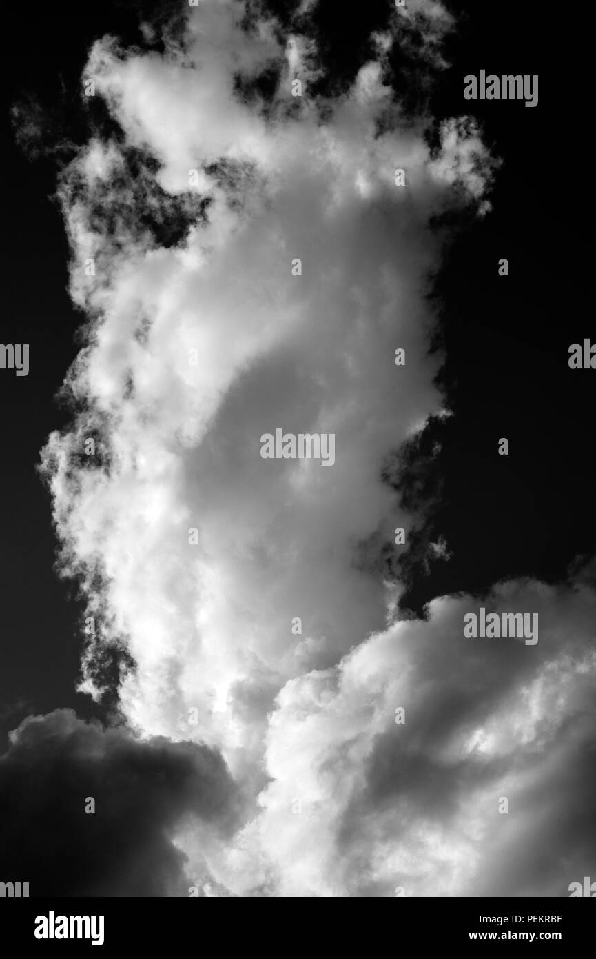 Les cumulus avec la croissance verticale créant des formes de nuages. Banque D'Images