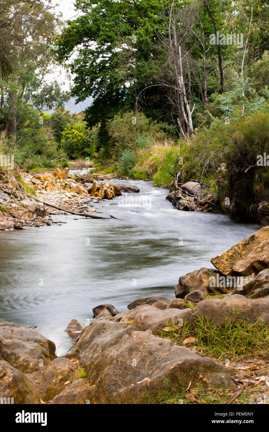 Ondes lumineuses dans la rivière Victoria Australie Banque D'Images