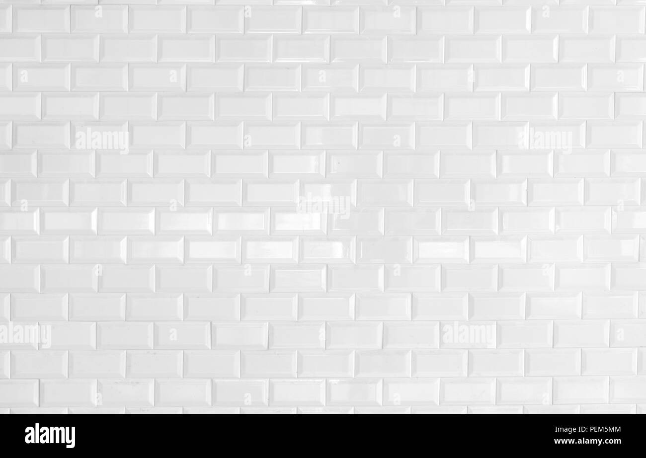 White brick wall texture background avec l'espace pour le texte. Papier peint briques blanches. Accueil décoration intérieure. Concept de l'architecture Banque D'Images
