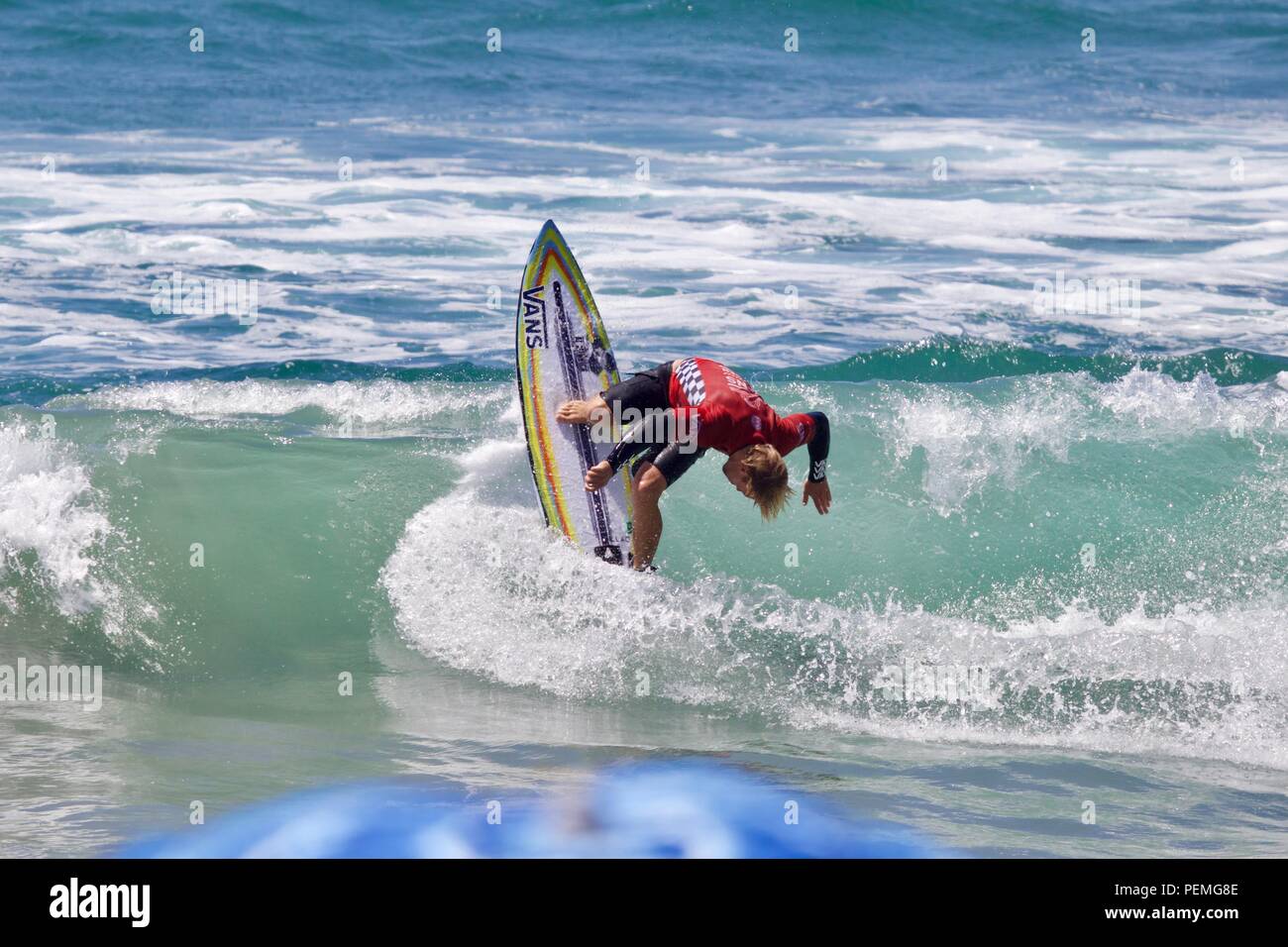 Tanner Gudauskas concurrentes dans l'US Open de surf 2018 Banque D'Images