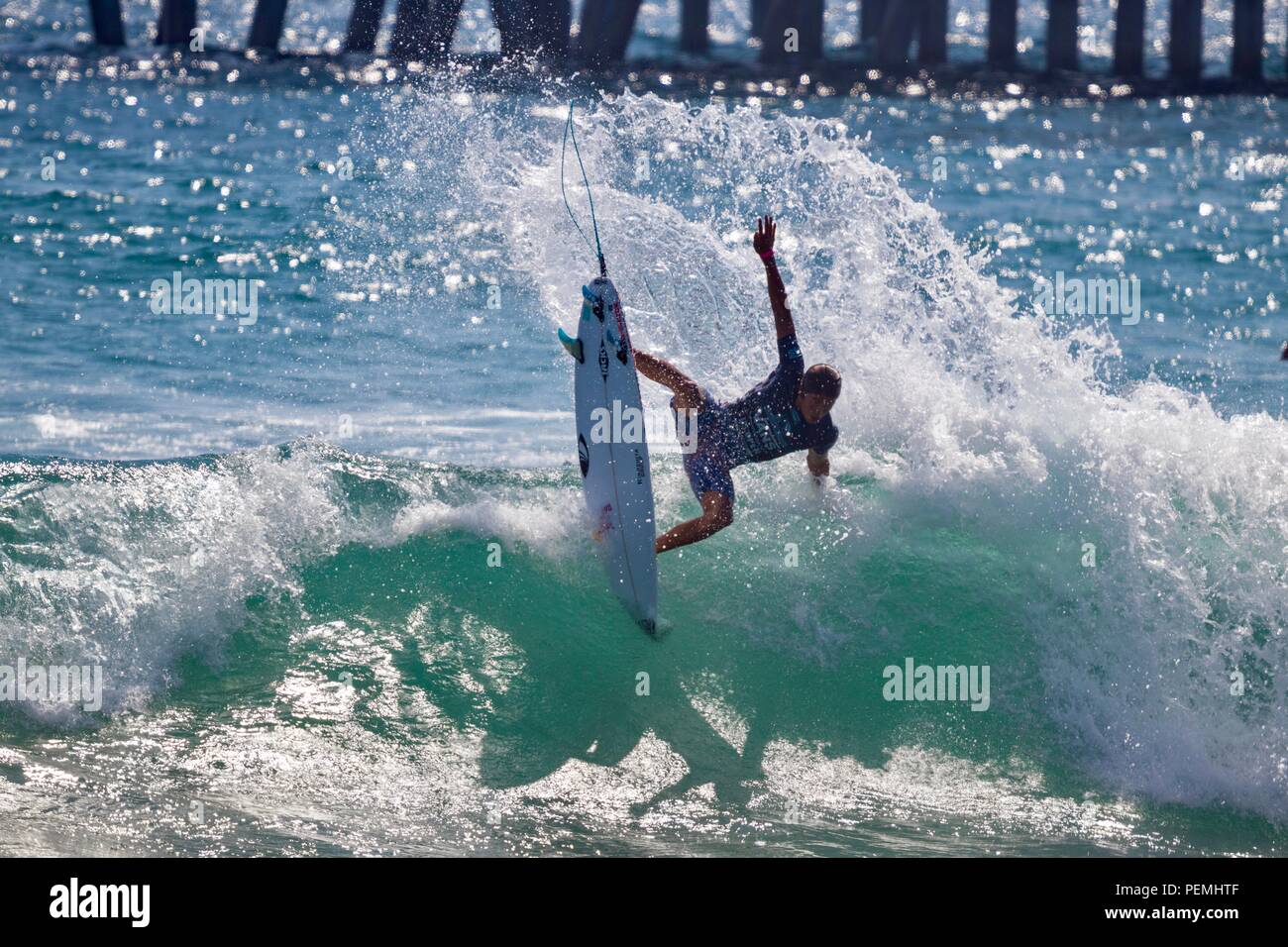 US Open de surf 2018 Kanoa Igarashi Banque D'Images