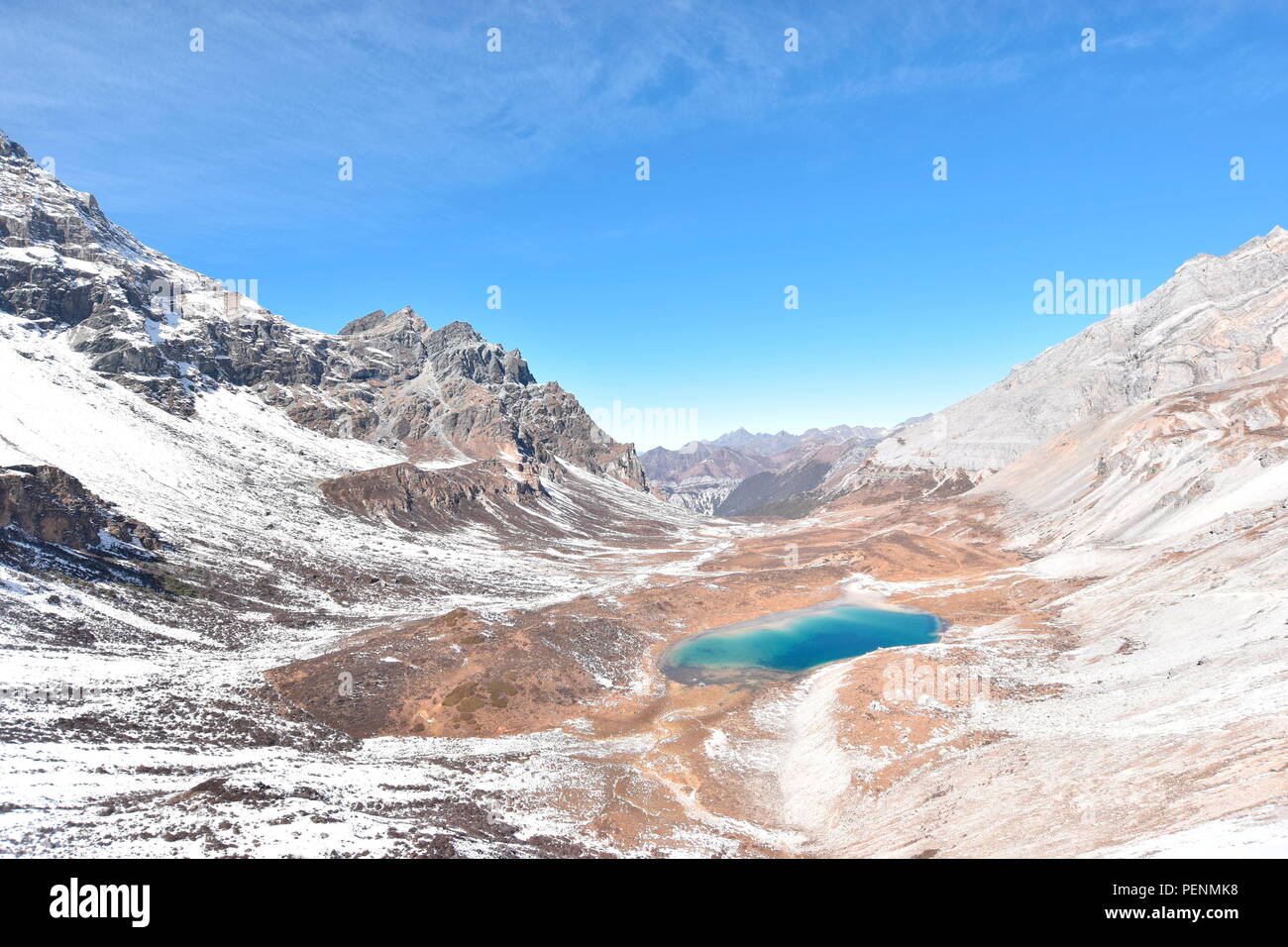 Le Lac de lait, Parc National, Daocheng Yading, Sichuan, Chine Banque D'Images