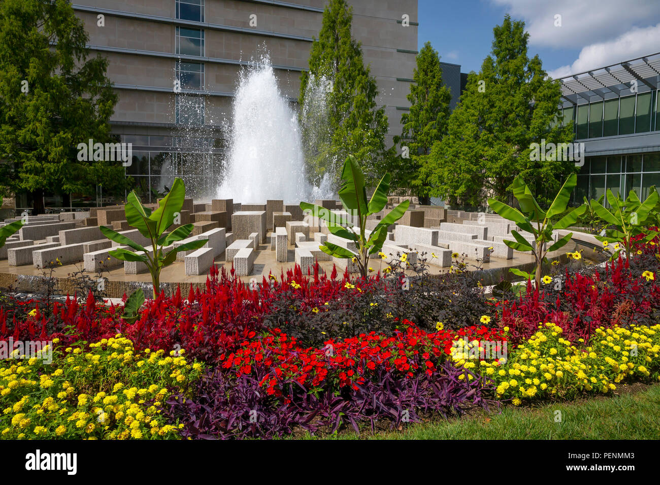 La fontaine Sutphin, Indianapolis Museum of Art, Indianapolis, Indiana, USA, Amérique du Nord Banque D'Images