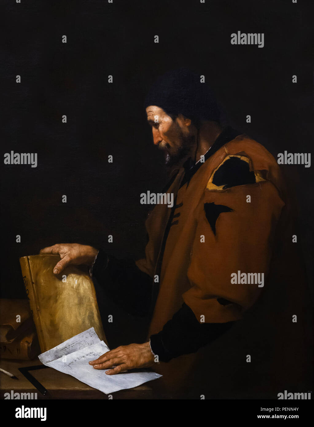 Aristote, Jusepe DE RIBERA, 1637, Indianapolis Museum of Art, Indianapolis, Indiana, USA, Amérique du Nord Banque D'Images