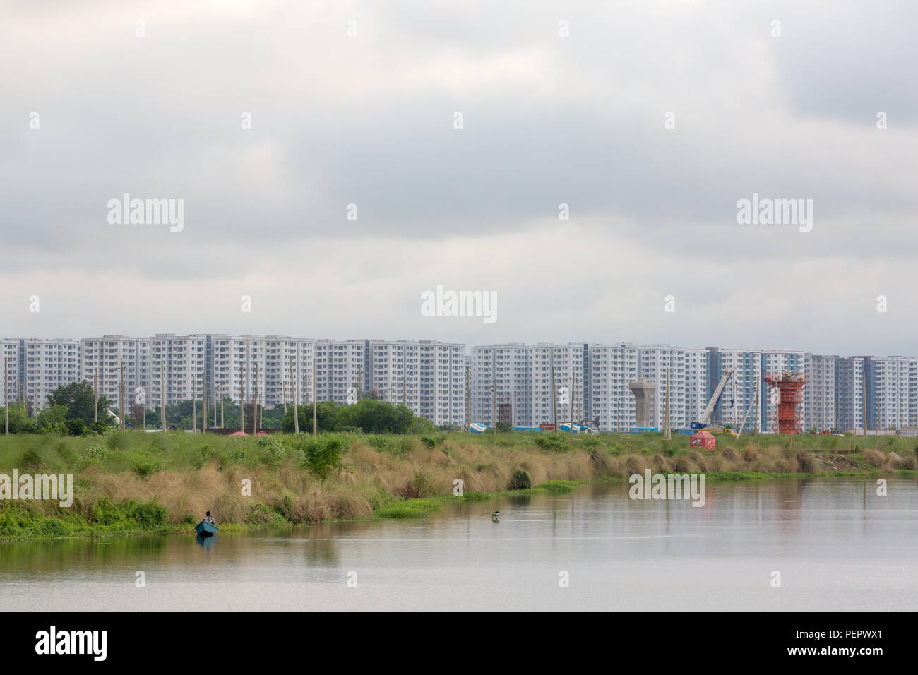 L'Urbanisation de Dhaka Banque D'Images