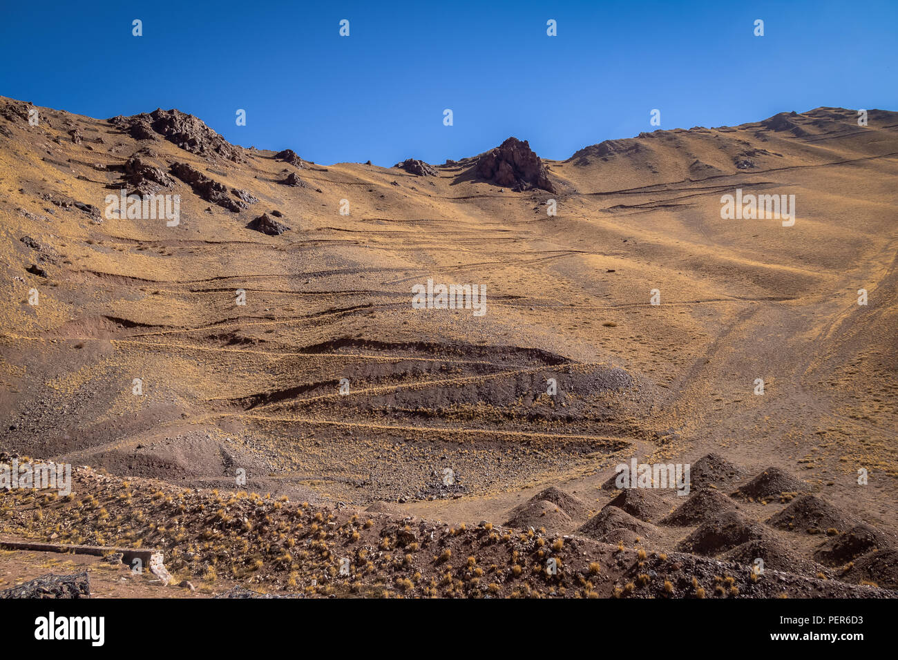 Los Penitentes Station de ski en été at Cordillera de los Andes - La Province de Mendoza, Argentine Banque D'Images
