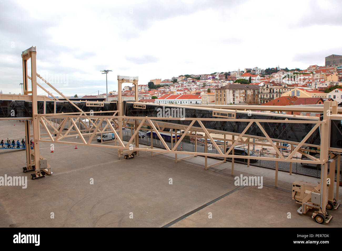 Nouveau Terminal de croisière du port de croisière 2018 à Lisbonne Banque D'Images