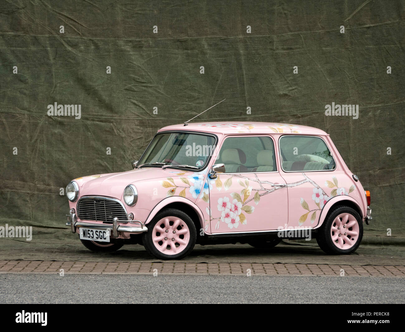 2000 Rover Mini fleur peinte. Banque D'Images